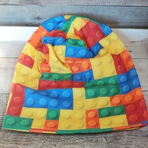 Colorful Stretchy Building Block Beanie Hat Unisex